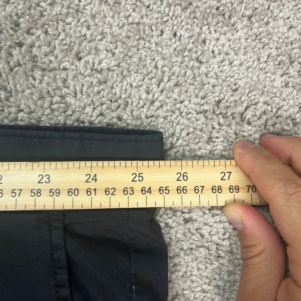 American‎ Rag Mens 50 Big Tall Deep Black Stretch Chino Shorts Frayed Hem NEW